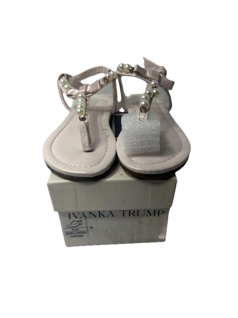 Ivanka Trump Lil Mariana girls sandals - Size 7 Pink - Pearls and Rhinestones